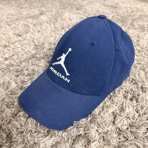 Nike Jordan Blue Stretch-Fit Cap with Embroidered Logo